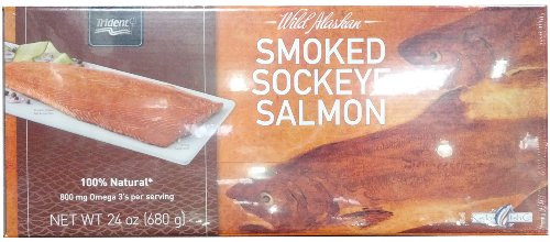 Trident Smoked Salmon
 Kasilof Wild Alaska Smoked Sockeye Salmon 24oz from
