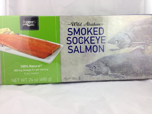 Trident Smoked Salmon
 Kasilof Wild Alaska Smoked Sockeye Salmon 24oz from