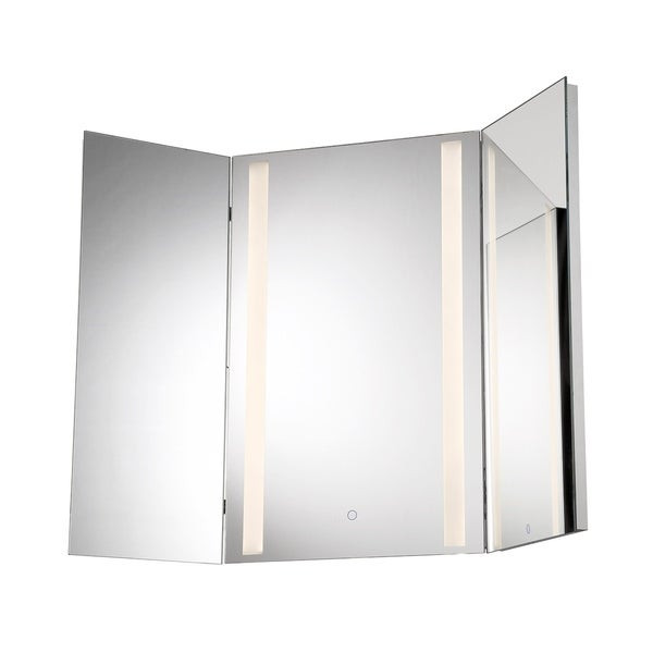 Trifold Bathroom Mirrors
 Shop Eurofase Tri Fold LED Small Mirror 014