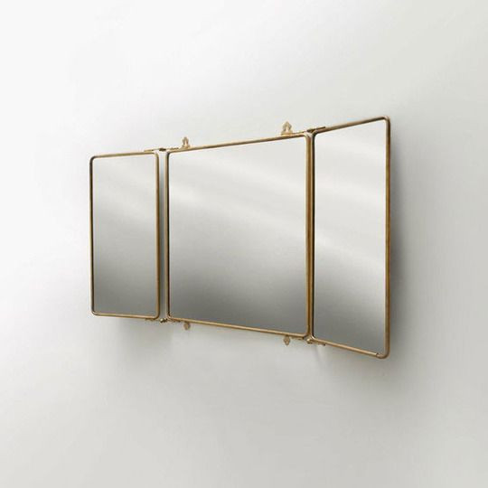 Trifold Bathroom Mirrors
 Three’s pany Industrial Chic Trifold Mirrors