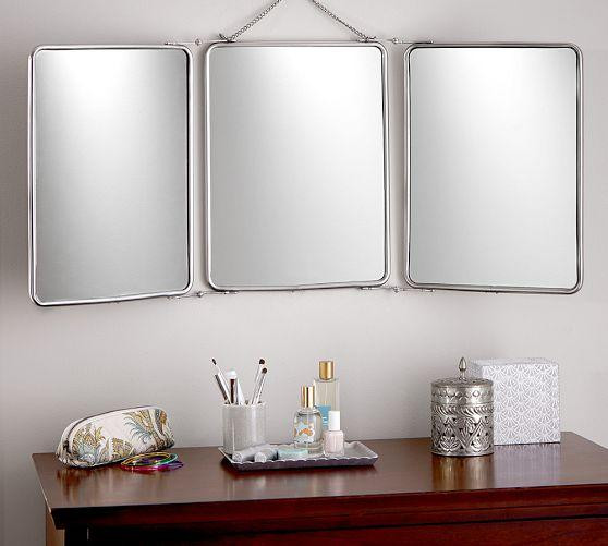 Trifold Bathroom Mirrors
 Tri Fold Silver Mirror