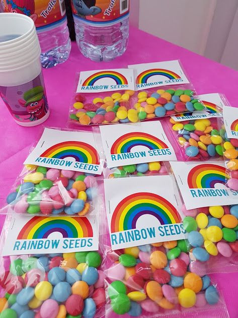Troll Party Food Ideas
 trolls party rainbow seeds Zoey s 7th in 2019