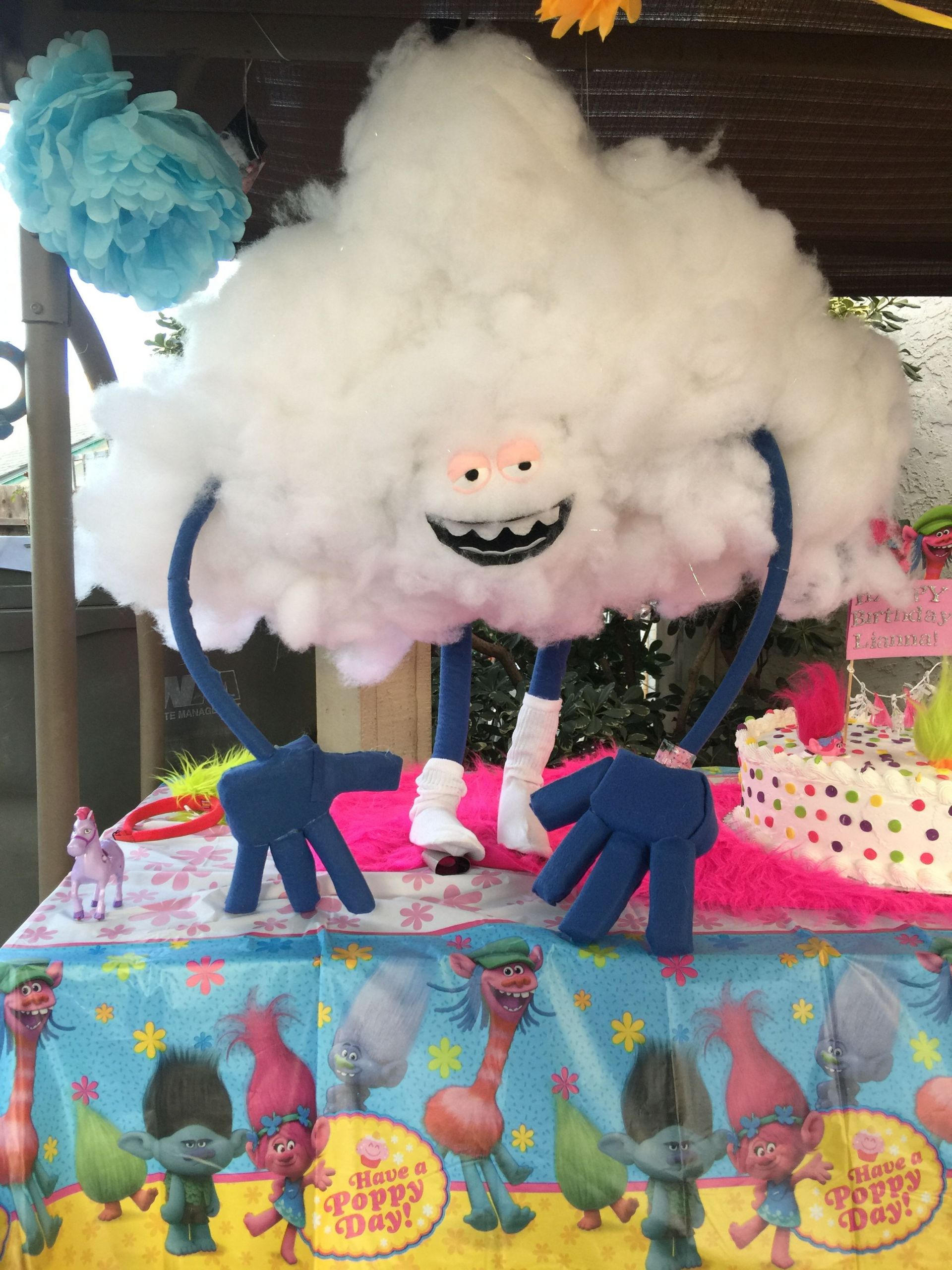 Trolls Party Ideas For Girl
 Cloud party prop we made for a Trolls themed birthday