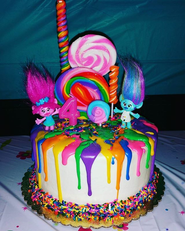Trolls Party Ideas For Girl
 Original torta para celebración de cumpleaños infantil