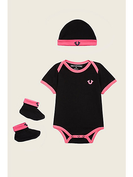 True Religion Baby 3 Piece Gift Box Set
 Designer Fashion Baby Clothes