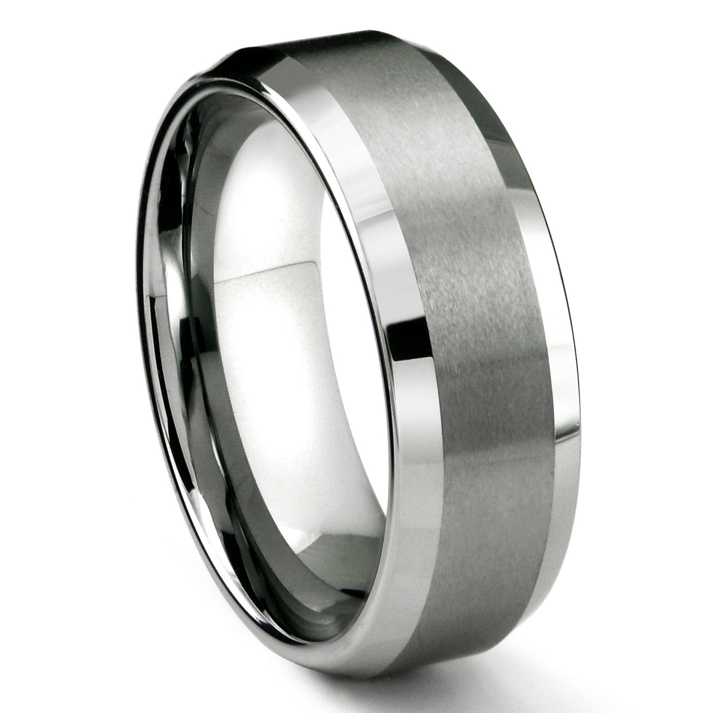 Tungsten Male Wedding Bands
 RASORET Tungsten Carbide Ring in fort Fit and Satin Finish