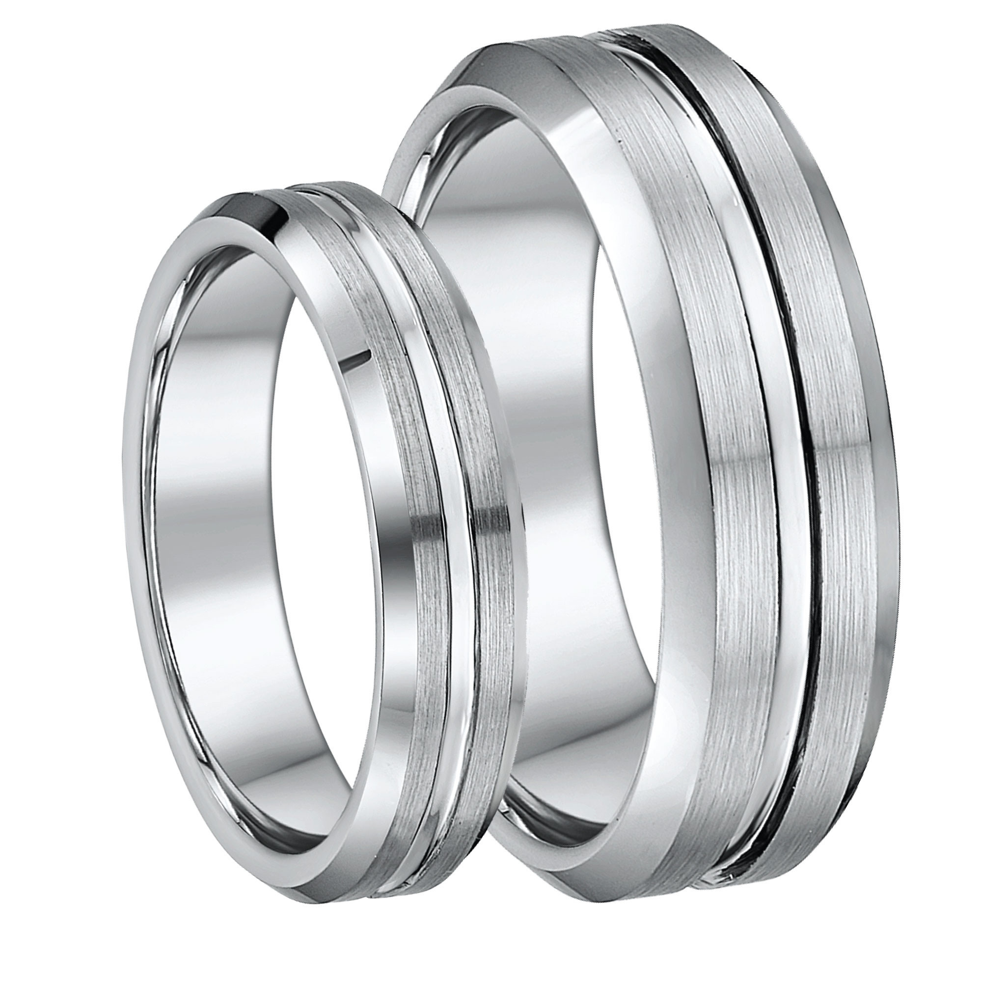 Tungsten Wedding Ring Sets
 His & Hers 5mm & 7mm Tungsten Wedding Ring Set Tungsten