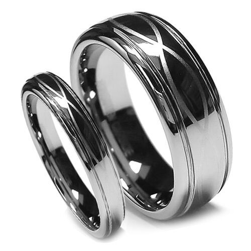 Tungsten Wedding Ring Sets
 Matching Wedding Band Set Tungsten Rings Infinity Design