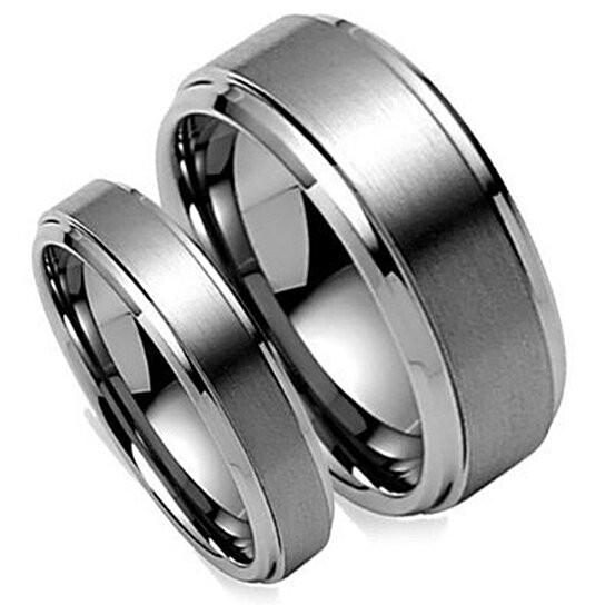 Tungsten Wedding Ring Sets
 Buy Tungsten Wedding Band Wedding Band Set Matching His