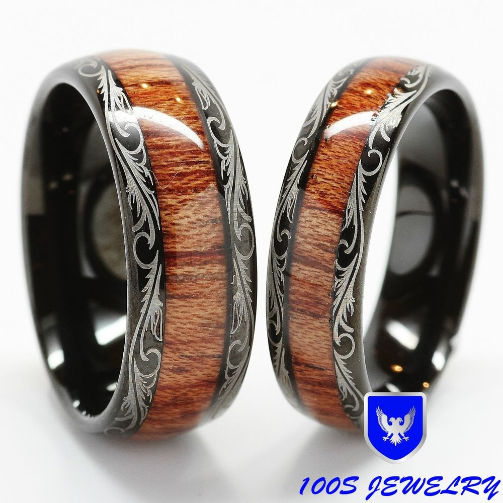 Tungsten Wedding Ring Sets
 Men & Women s Tungsten Carbide Wedding Band Wood Inlay