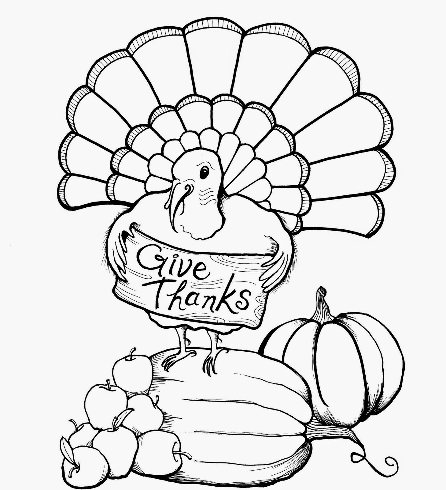 Turkey Coloring Pages For Kids
 colours drawing wallpaper Printable Thanksgiving Coloring