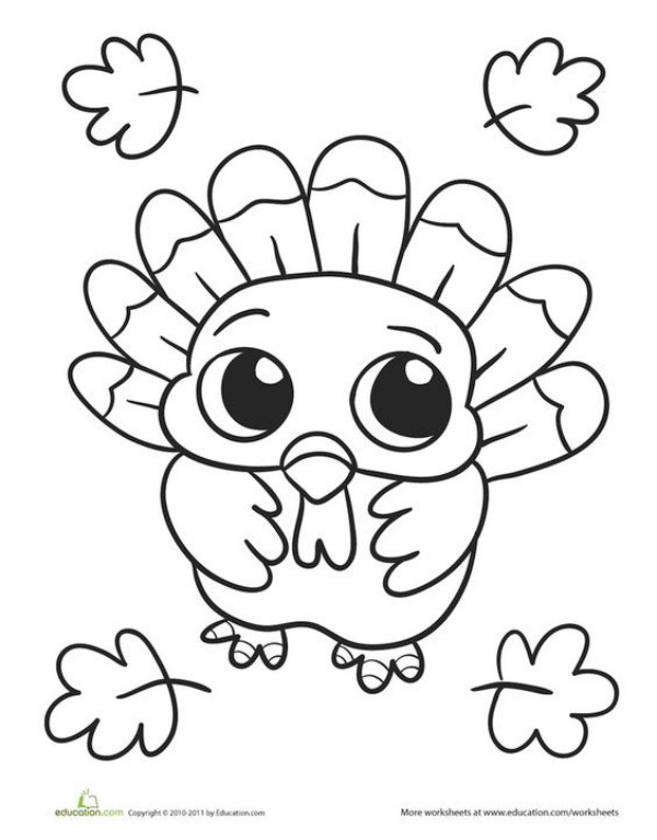 Turkey Coloring Pages For Kids
 30 Thanksgiving themed coloring pages to add some fun to
