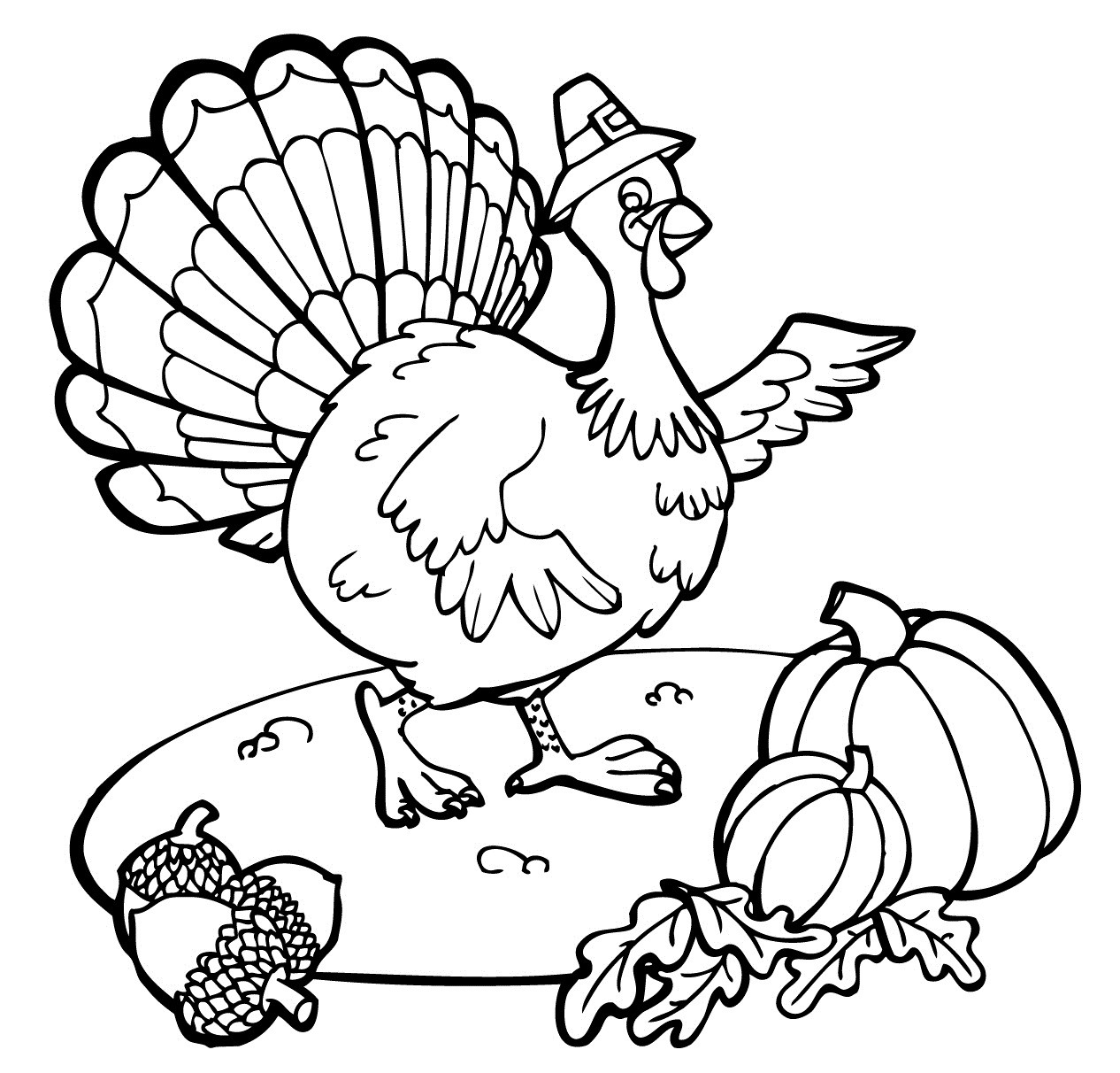 Turkey Coloring Pages For Kids
 Free Printable Thanksgiving Coloring Pages For Kids