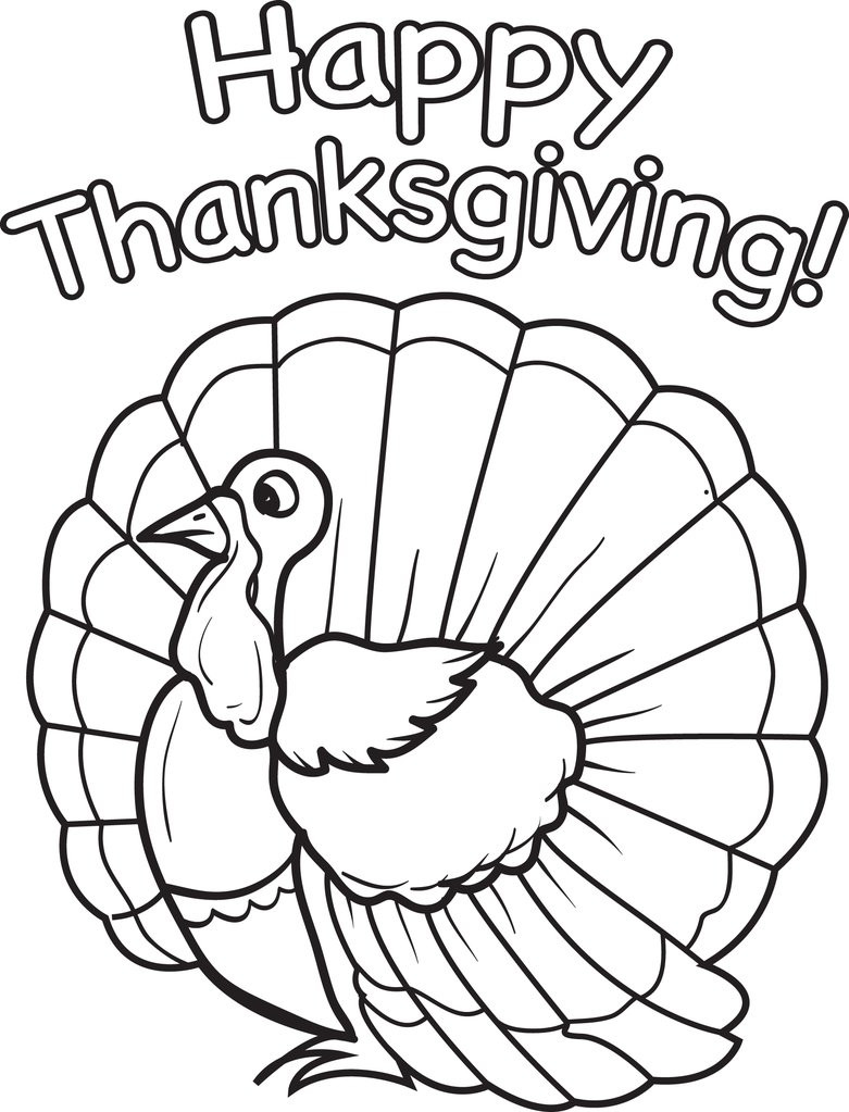 Turkey Coloring Pages Printable
 FREE Printable Thanksgiving Turkey Coloring Page for Kids