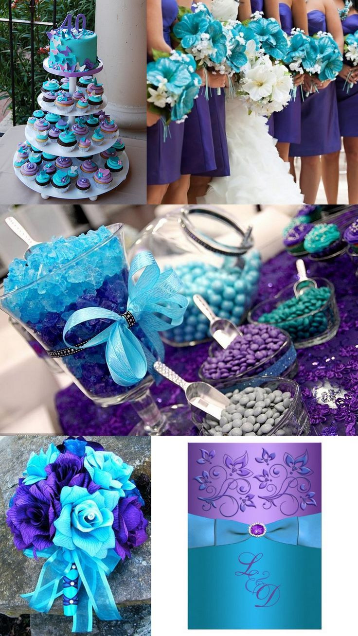 Turquoise And Purple Wedding Theme
 A9 Event Space wedding reception in 2019