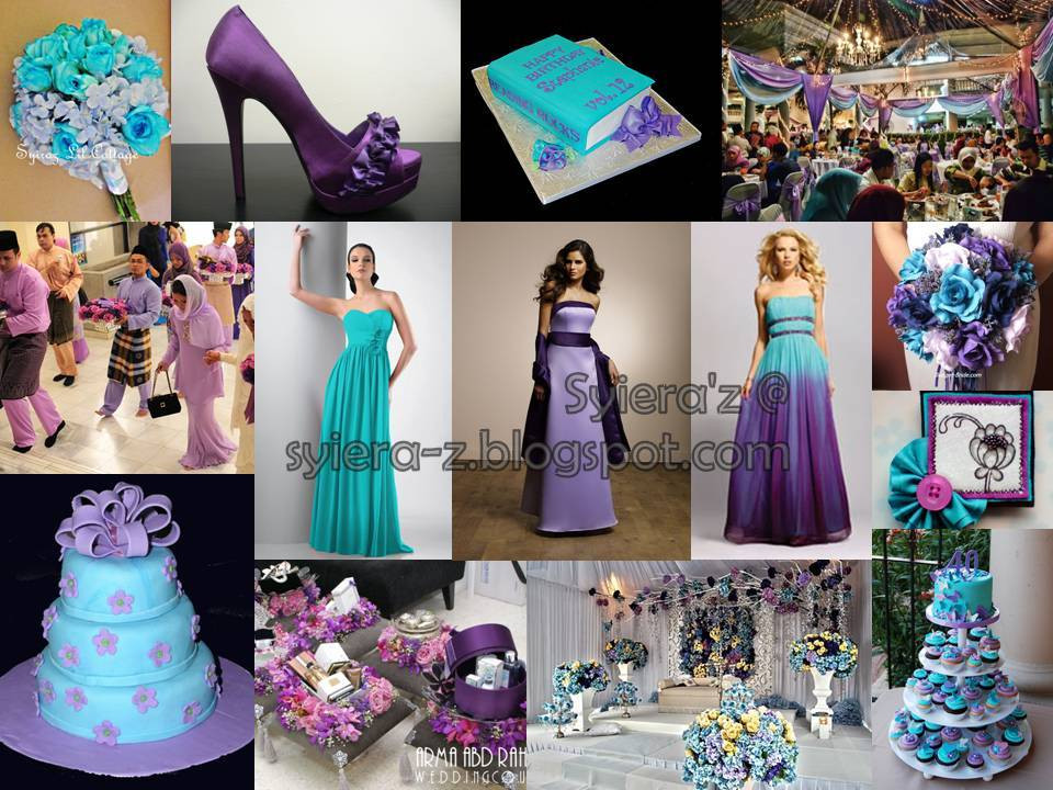 Turquoise And Purple Wedding Theme
 e Z m L i Z Bride and Groom s Reception Theme
