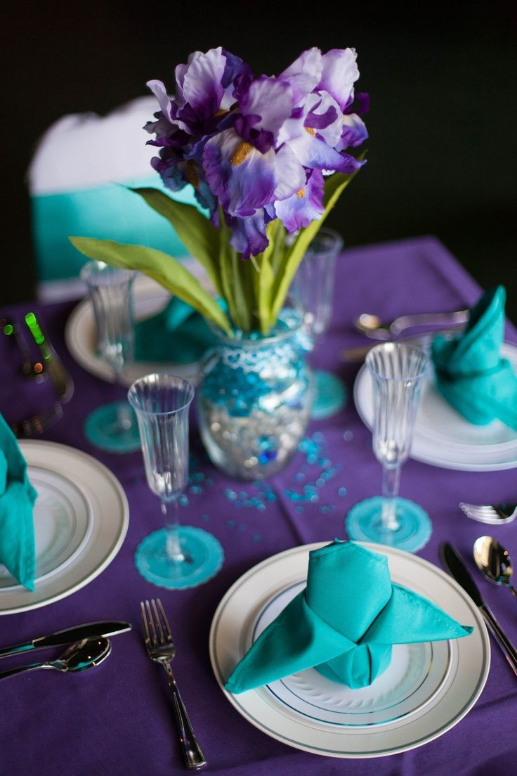 Turquoise And Purple Wedding Theme
 Purple and turquoise wedding