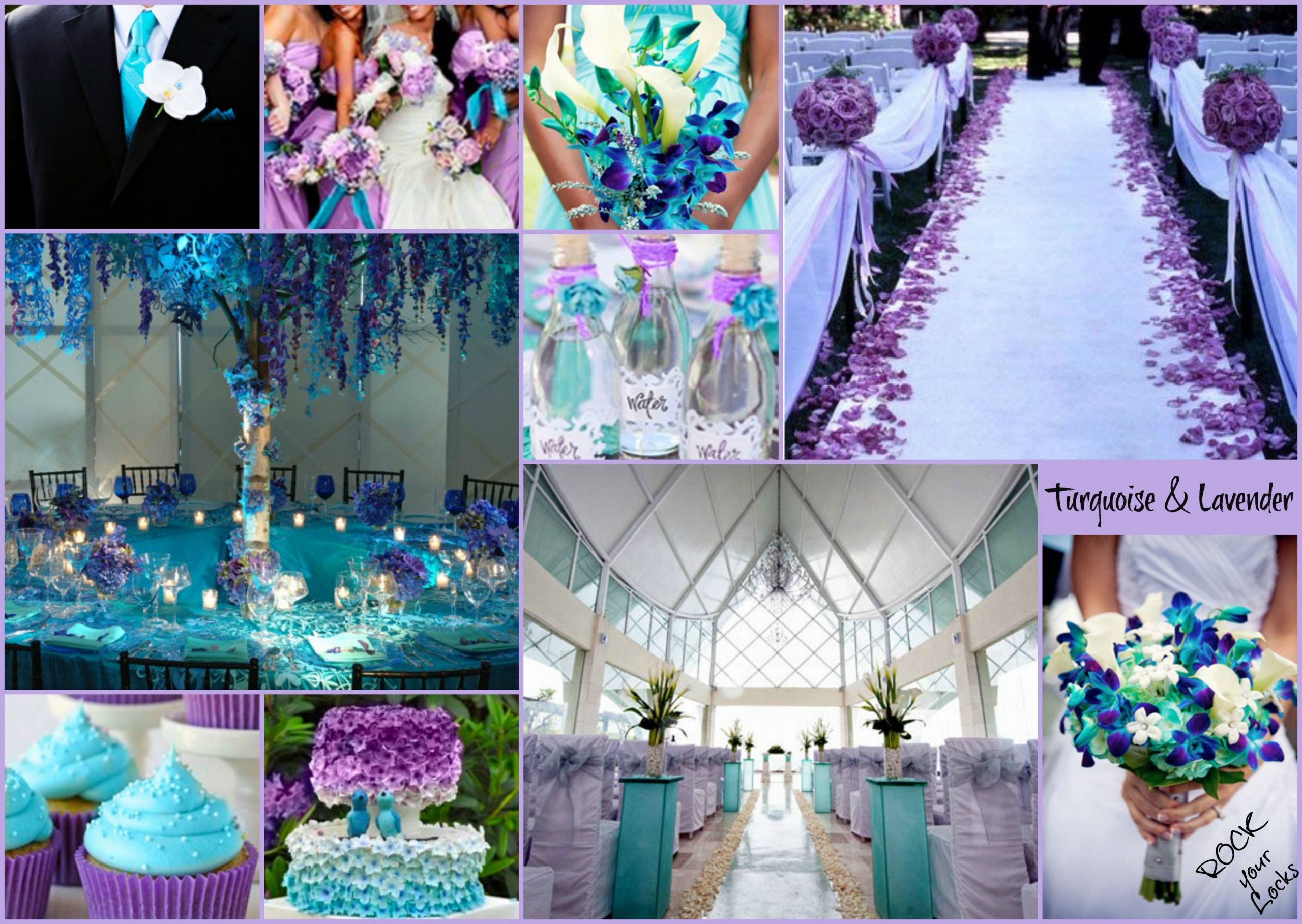 Turquoise And Purple Wedding Theme
 LAVENDER AND TURQUOISE WEDDING inspiration by Rock your