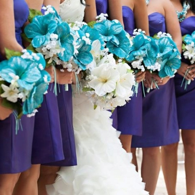 Turquoise And Purple Wedding Theme
 Purple and turquoise wedding inspiration