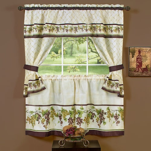 Tuscany Kitchen Curtains
 Tuscany 5 piece Swag Tier Cottage Kitchen Window Curtain Set