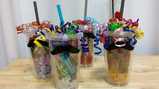 Tween Boy Birthday Party Ideas
 Mustache teen party favors Candy bouquets