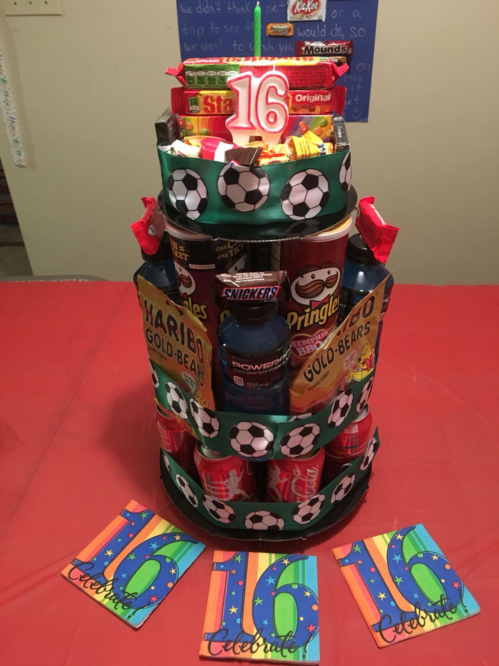 Tween Boy Birthday Party Ideas
 Candy & Snack Cake for a teenage boys 16th Birthday