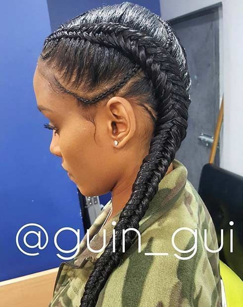 Two Braid Hairstyles With Weave
 two braids hairstyles with weave Google Search
