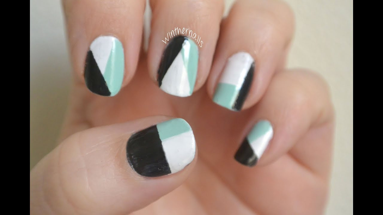 6. Two-Tone Nail Designs with Tape - wide 3