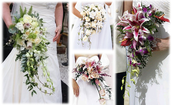 Types Of Flowers For Weddings
 Cascade Flower Bouquet