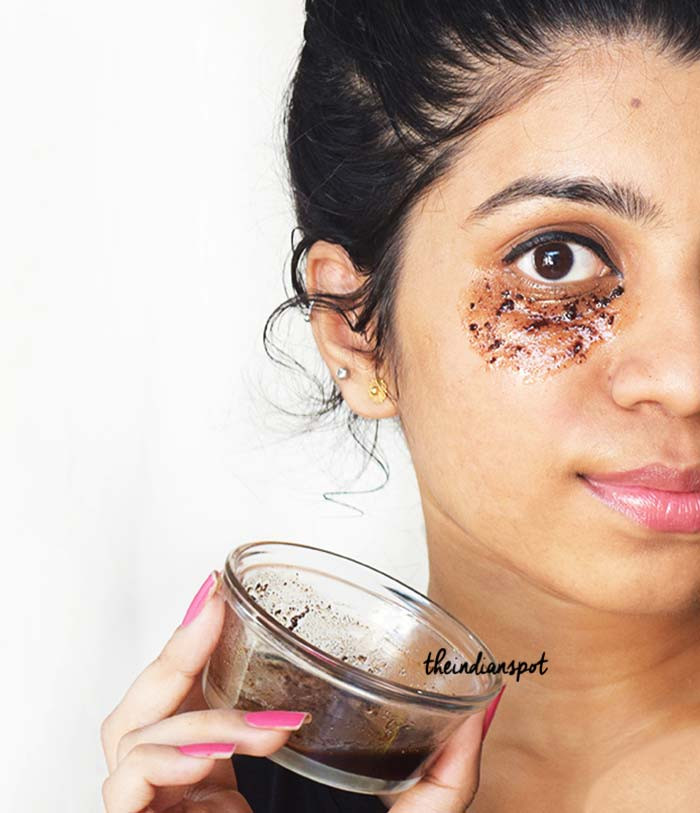 Under Eye Mask DIY
 COFFEE EYE MASK TO GET RID OF DARK CIRCLES THE INDIAN SPOT