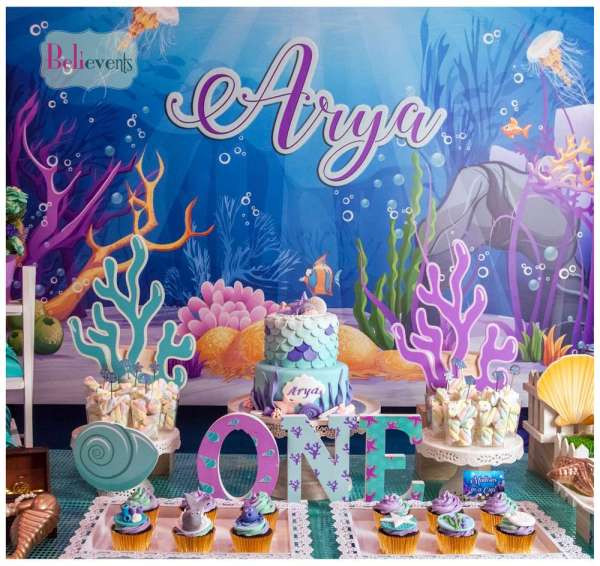 Under The Sea Birthday Decorations
 1 Year Old’s Under The Sea Theme Birthday Party