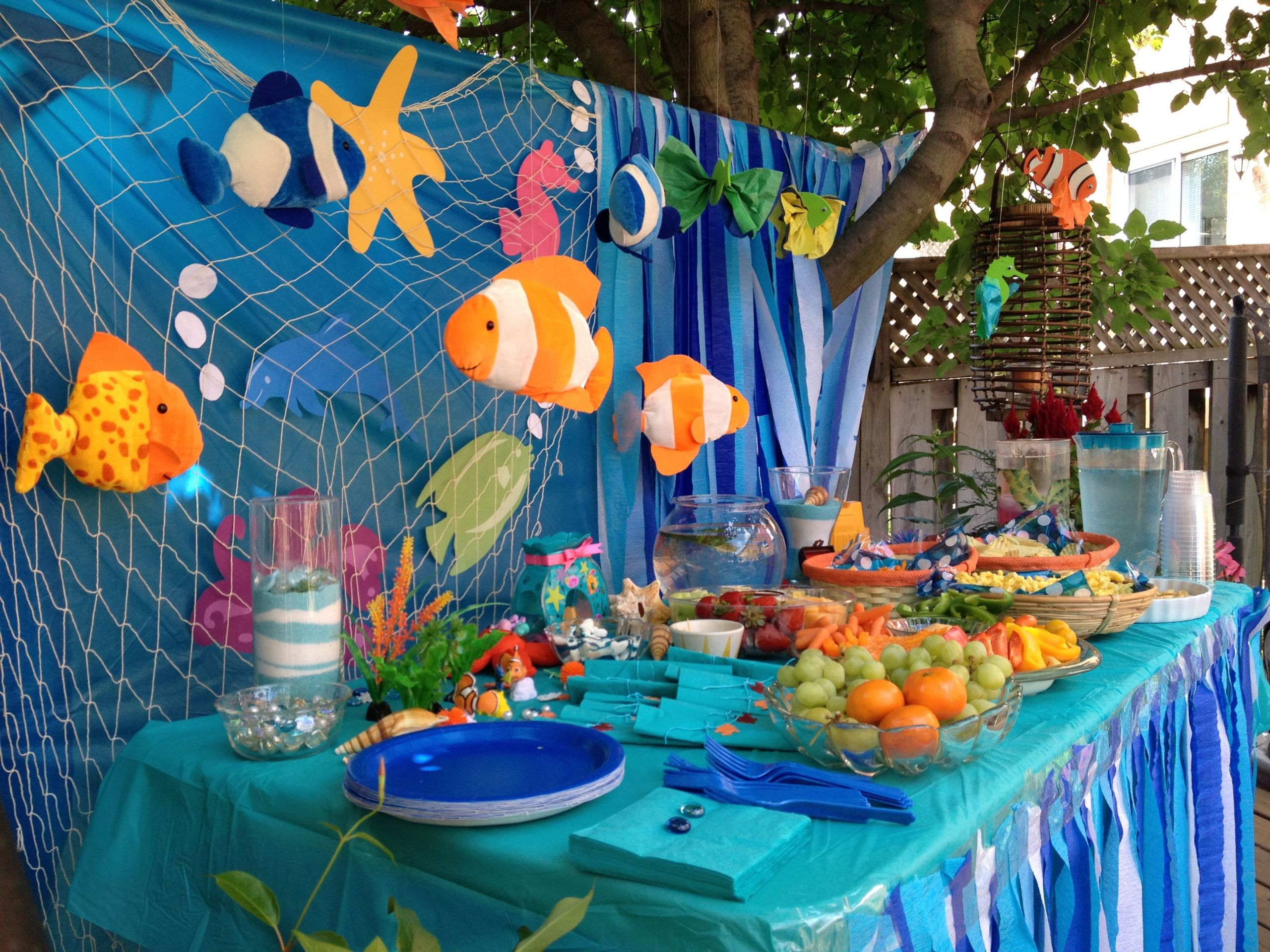 Under The Sea Birthday Decorations
 Decor for under the sea theme featuring items Doug at the