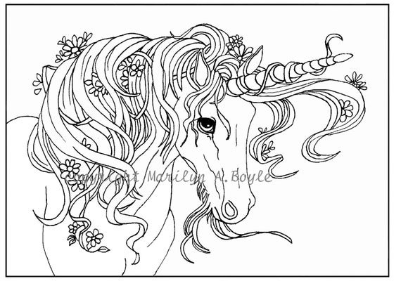 Unicorn Adult Coloring Books
 Items similar to ADULT COLORING Page digital