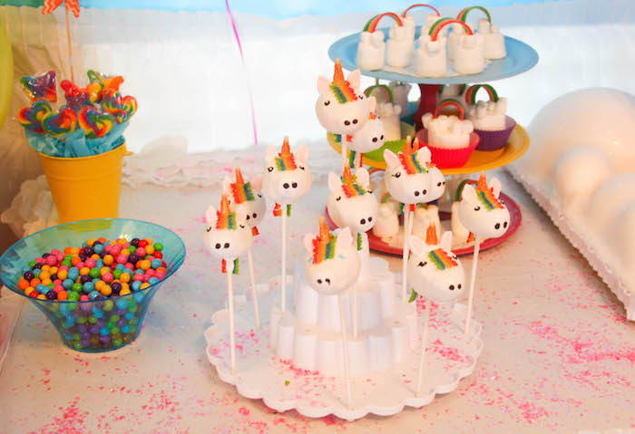 Unicorn And Rainbow Birthday Party Ideas
 Kara s Party Ideas Unicorn Pops Sweets from a Rainbow