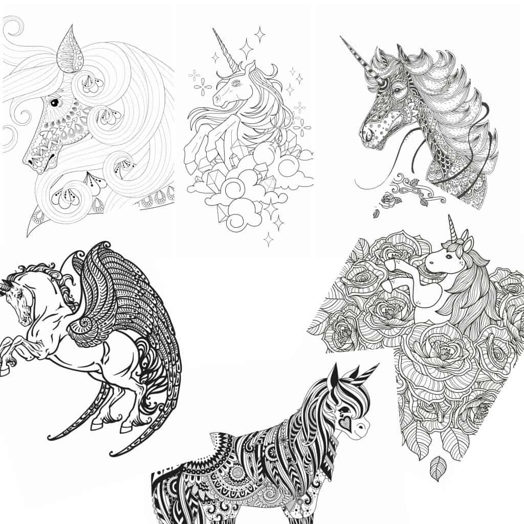 Unicorn Coloring Pages For Adults
 11 Free Printable Unicorn Coloring Pages for Adults
