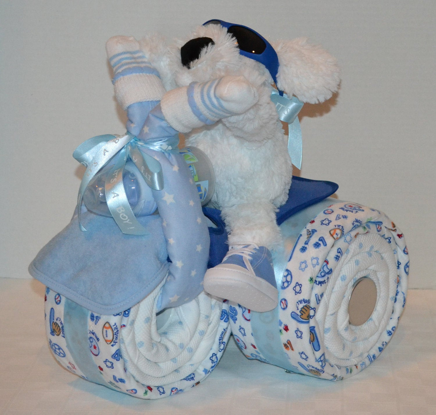 Unique Baby Shower Gift Ideas For Boys
 Tricycle Trike Diaper Cake Baby Shower Gift Sports theme