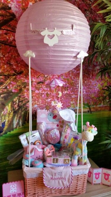 Unique Baby Shower Gift Ideas Pinterest
 Baby Shower hot air balloon t basket DIY