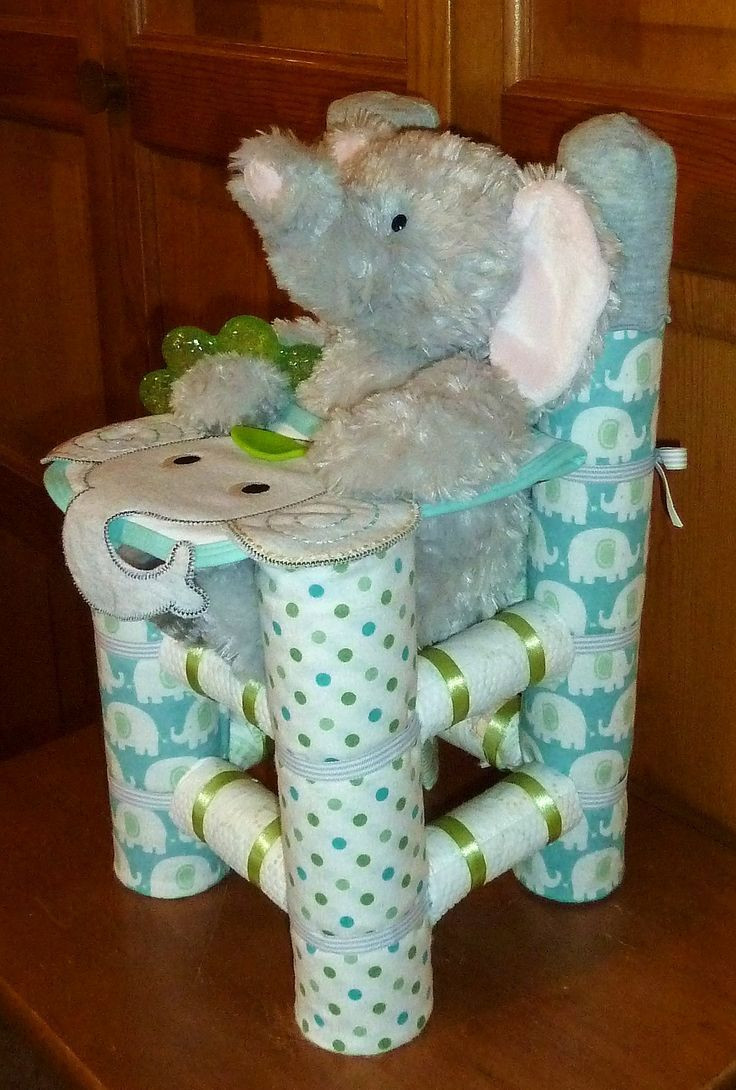 Unique Baby Shower Gift Ideas Pinterest
 diaper cake high chair High Chair Diaper Cake
