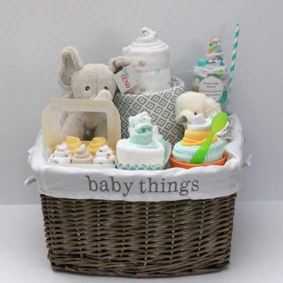 Unique Baby Shower Gift Ideas Pinterest
 Gender Neutral Baby Gift Basket Baby Shower Gift Unique