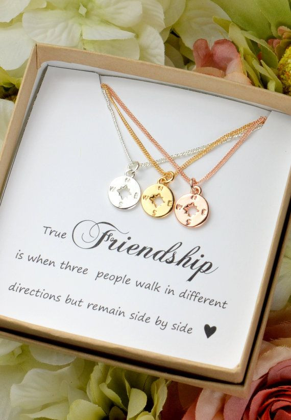 Unique Gift Ideas Best Friends
 Best Friend Gift Rose gold pass Necklace Best Friend