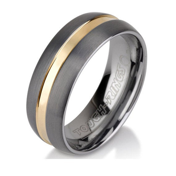 Unique Mens Wedding Band
 Unique Brushed Tungsten Ring Mens Wedding Band by