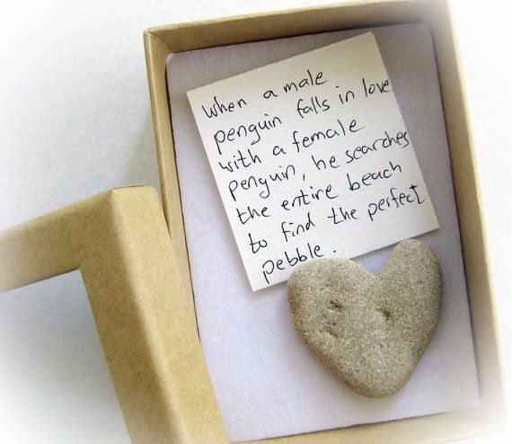 Unique Valentine Gift Ideas
 Valentine s Card For Her Unique card heart shaped rock