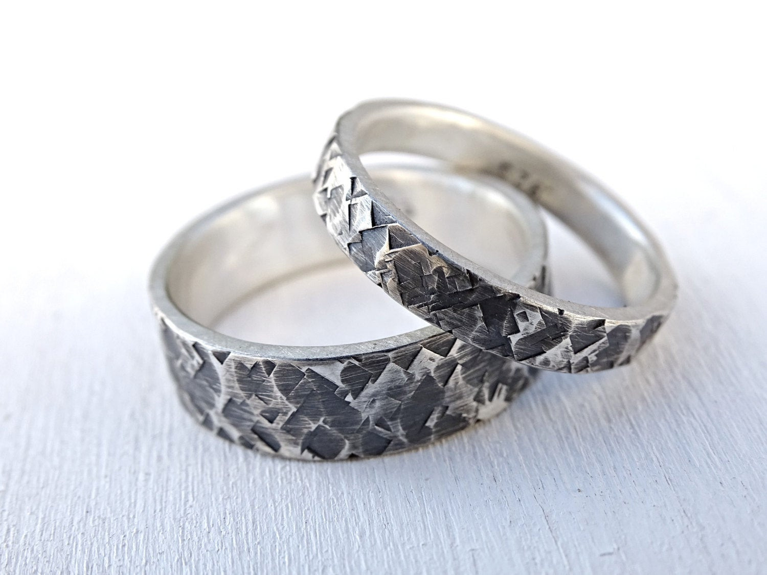 Unique Wedding Ring Sets For Her
 silver wedding rings unique wedding ring set square pattern