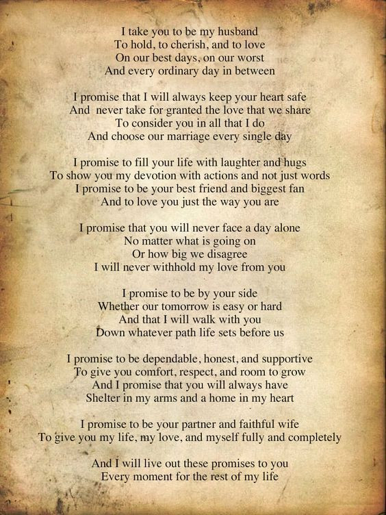 Unique Wedding Vows Examples
 Traditional Wedding Vows to Husband Make You Cry How to