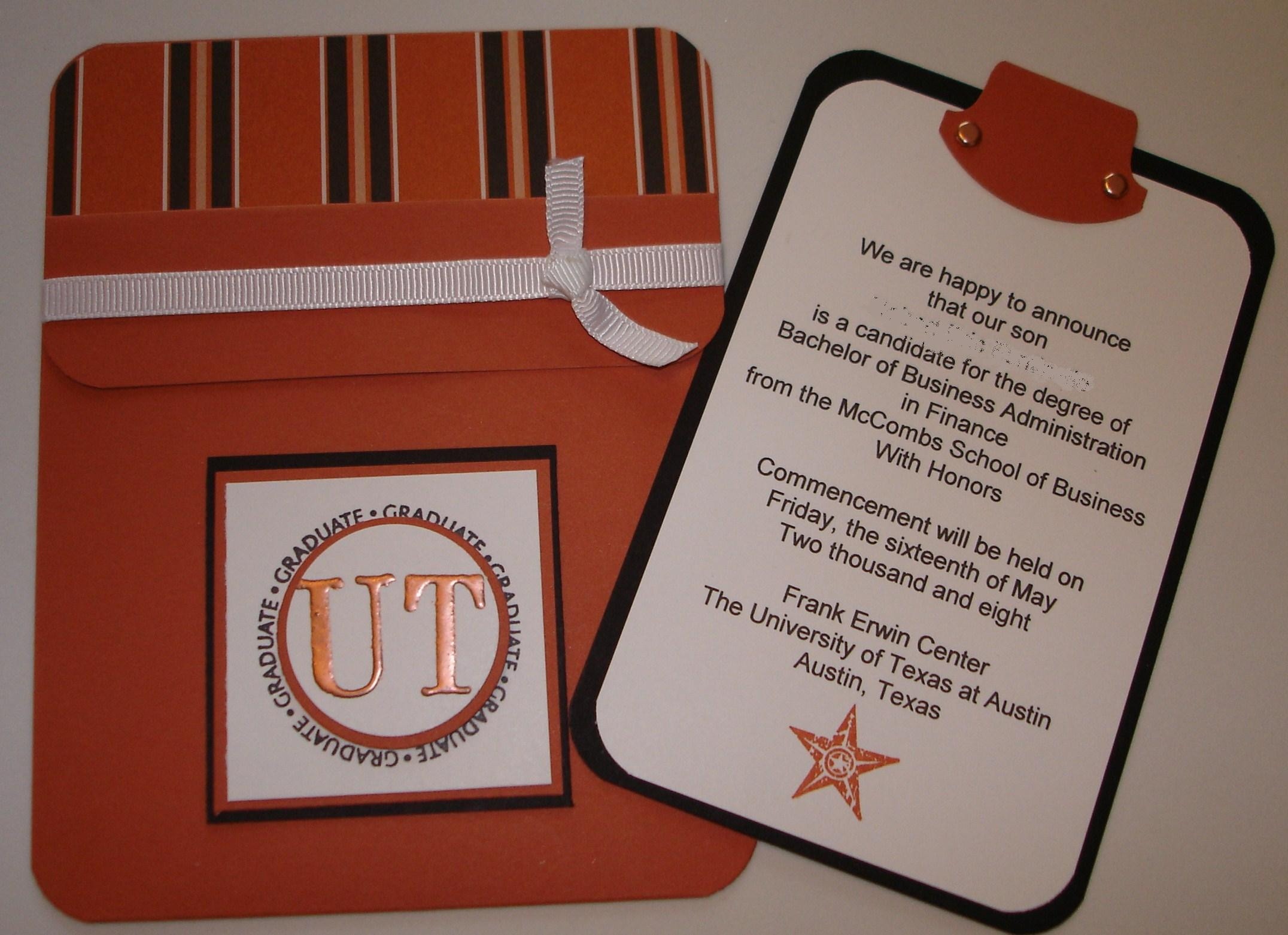 Ut Graduation Party Ideas
 Masculine Stamping With Karen