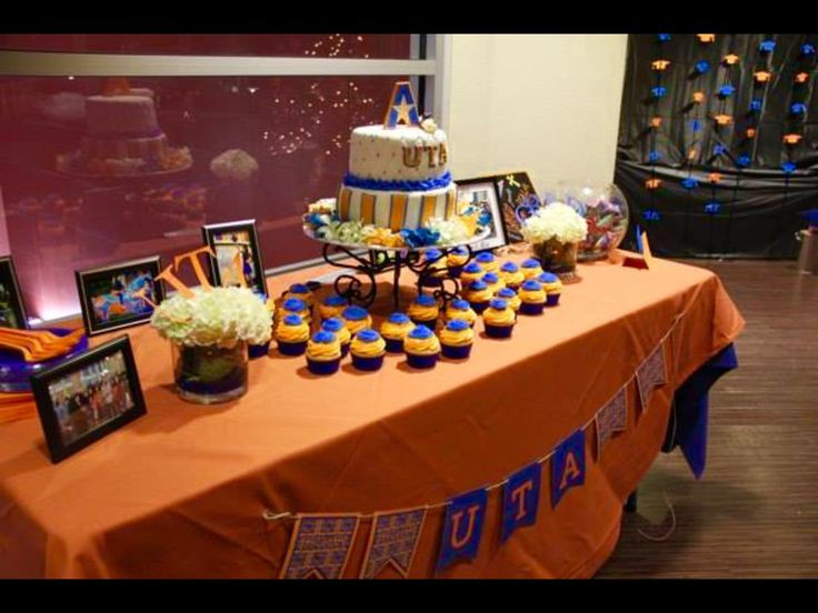 Ut Graduation Party Ideas
 UTA Arlington Graduation Cake Table