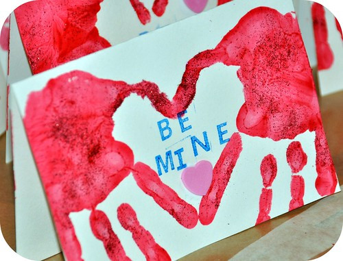 Valentine Cards Craft For Preschool
 Rosy Posy Valentine Handprint Cards & e For You