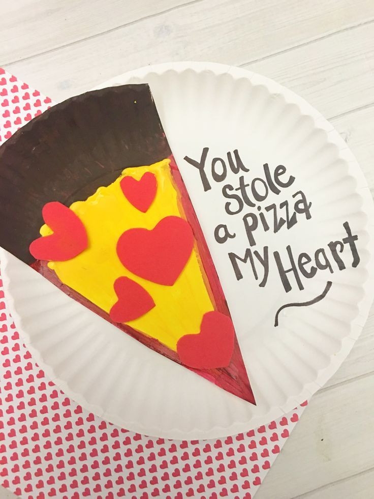 Valentine Cards Craft For Preschool
 Valentine s Day Pizza Paper Plate Craft for Kids Tutorial