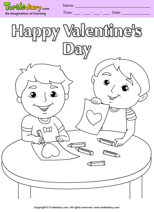 Valentine Coloring Pages For Boys
 Boys Valentine Coloring Sheet