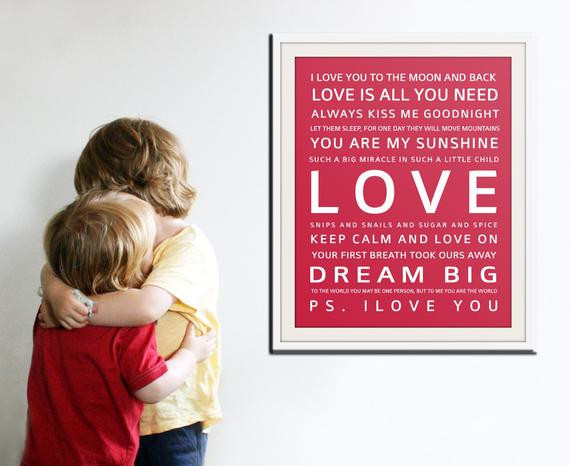 Valentine Day Quotes For Kids
 Items similar to Children Valentine Valentines day